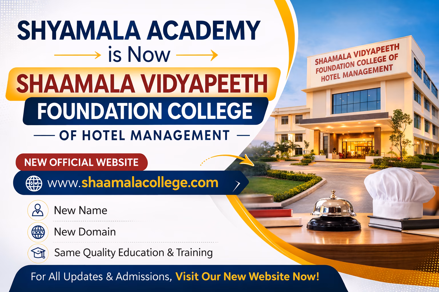 Shyamala Academy is Now Shaamala Vidyapeeth Foundation College